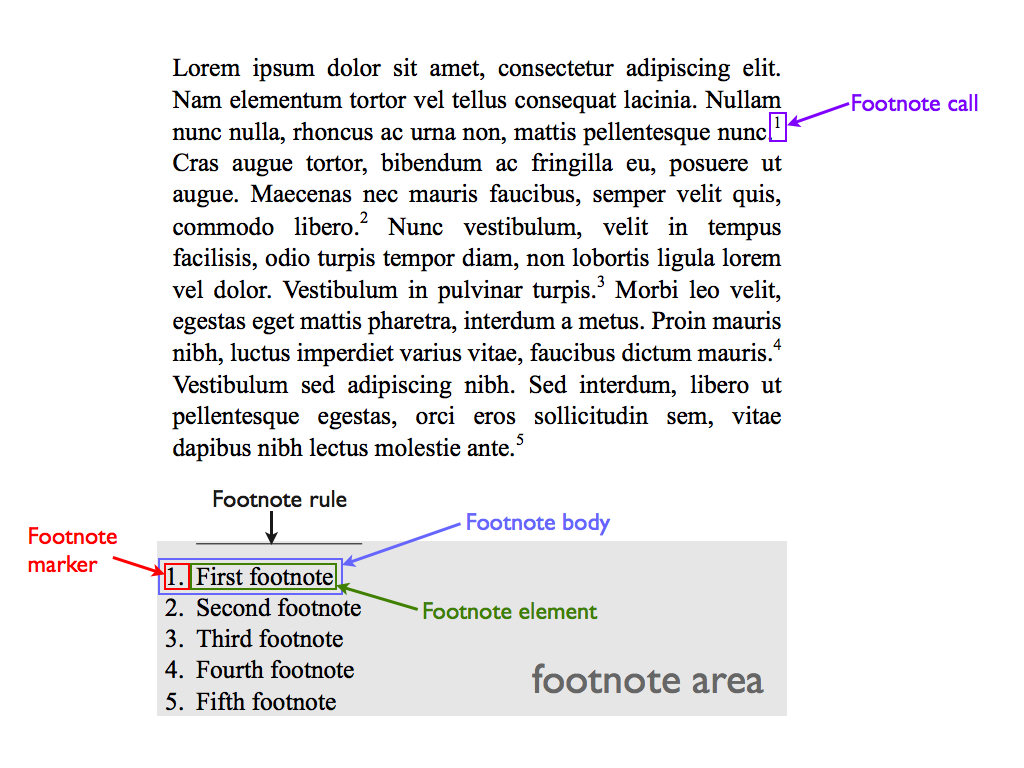 page with footnotes