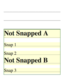 line positions after snapping