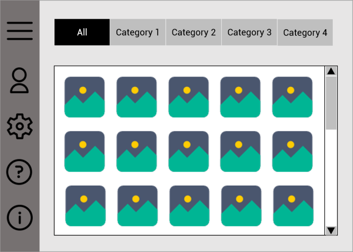 When elements are laid out in a grid pattern, spatial navigation makes it much easier to predict and control where focus should move to.