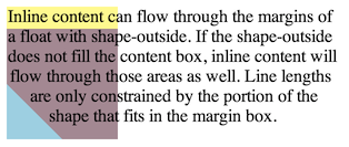 Adding margin-top to a float with a small shape-outside